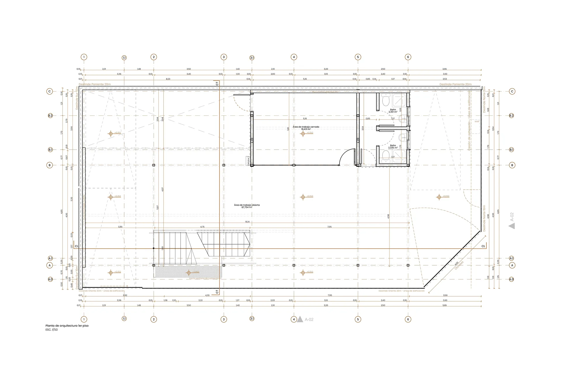 Plano de planta de arquitectura, Edificio Lazo